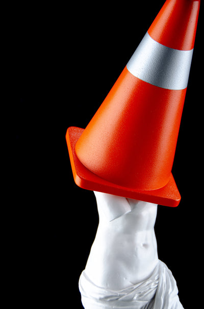 CP KATE - 'Proceed with Caution Cone' Sculpture Art