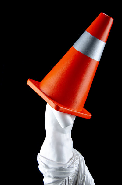 CP KATE - 'Proceed with Caution Cone' Sculpture Art